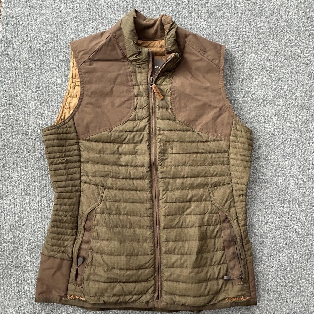 Eddie Bauer Vest Womens Small Green Sport Shop StormDown 700 Down Puffer Quilted